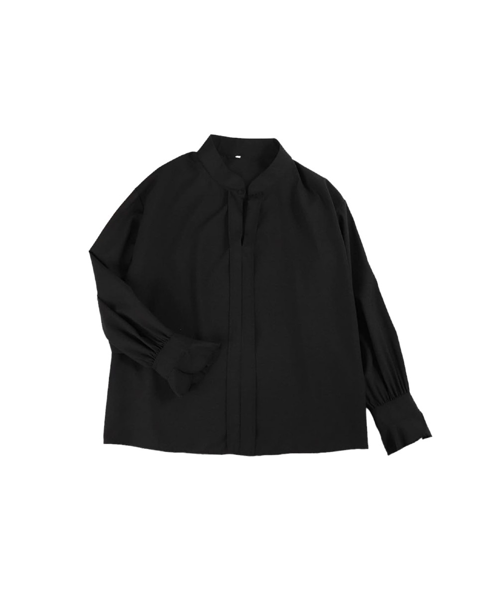 Zwarte Blouse Jane zwart V hals dames blouses hemden tops topjes fashion kleding kopen bestellen 3