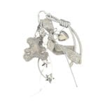 Bag Charm Bear Love grijs metallic grote bagcharm zilveren bedelstas accessoires trendy musthaves