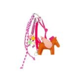 Bag Charm Lucky Pony fuchsia grote bagcharm zilveren bedelstas accessoires trendy musthaves
