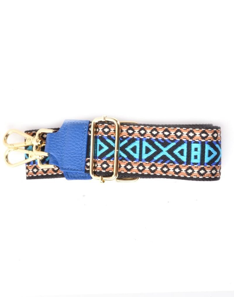 Bagstrap Blue Print blauw blauwe leren-tassenhengsels-losse-tassen-banden-hengesels-bagstraps-gekleurde-print-kopen-bestellen-online