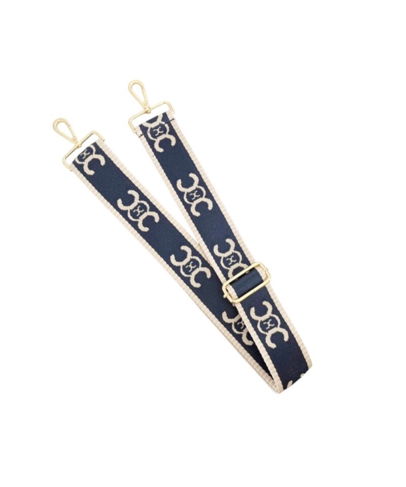 Bagstrap Lisa oranje blauw blauwe gouden letters cc tassen hengsel tassenhengsels tas banden kopen bestellen2