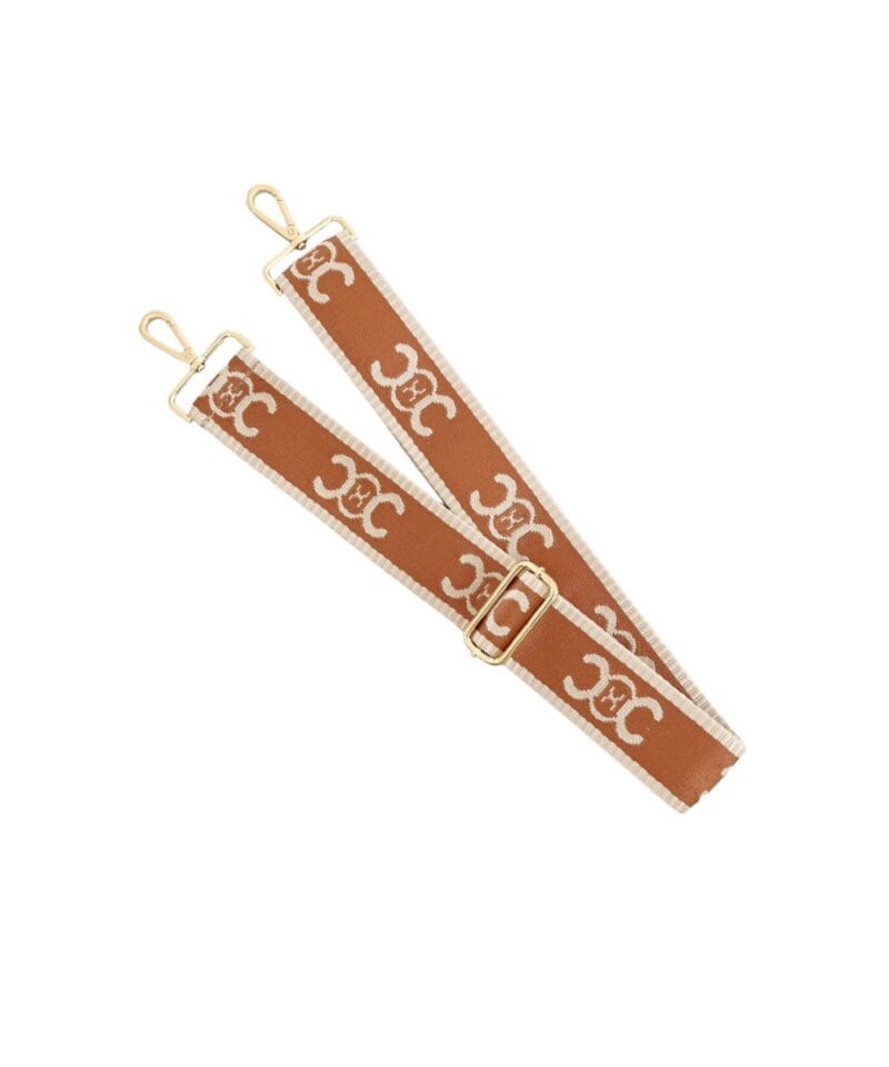 Bagstrap Lisa camel gouden letters cc tassen hengsel tassenhengsels tas banden kopen bestellen2