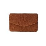 Bruine Schoudertas Teddy Basic Bruin bruine schoudertassen teddystof gekleurde bagstrap trendy tassen kopen bestellen