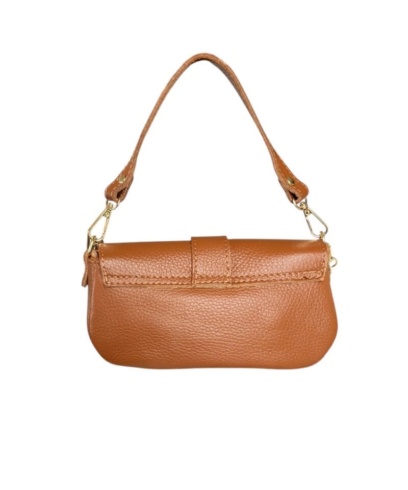 Cognac Leren Handtas gouden H Gesp cognac leer tasjes kettinghengsel crossbodytassen kopen bestellen achter