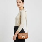 Cognac Leren Handtas gouden H Gesp cognac leer tasjes kettinghengsel crossbodytassen kopen bestellen model