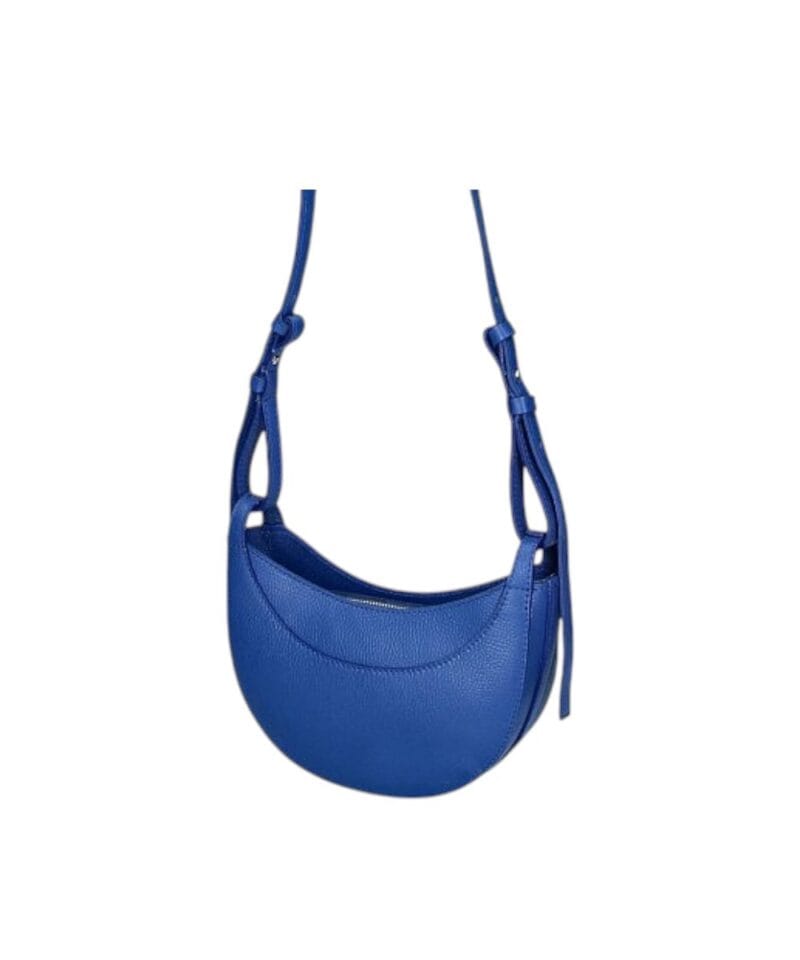 Crossbodytas Linda kobalt blauw blauwe trendy chique leren dames tassen italiaans leer kopen bestellen detail-