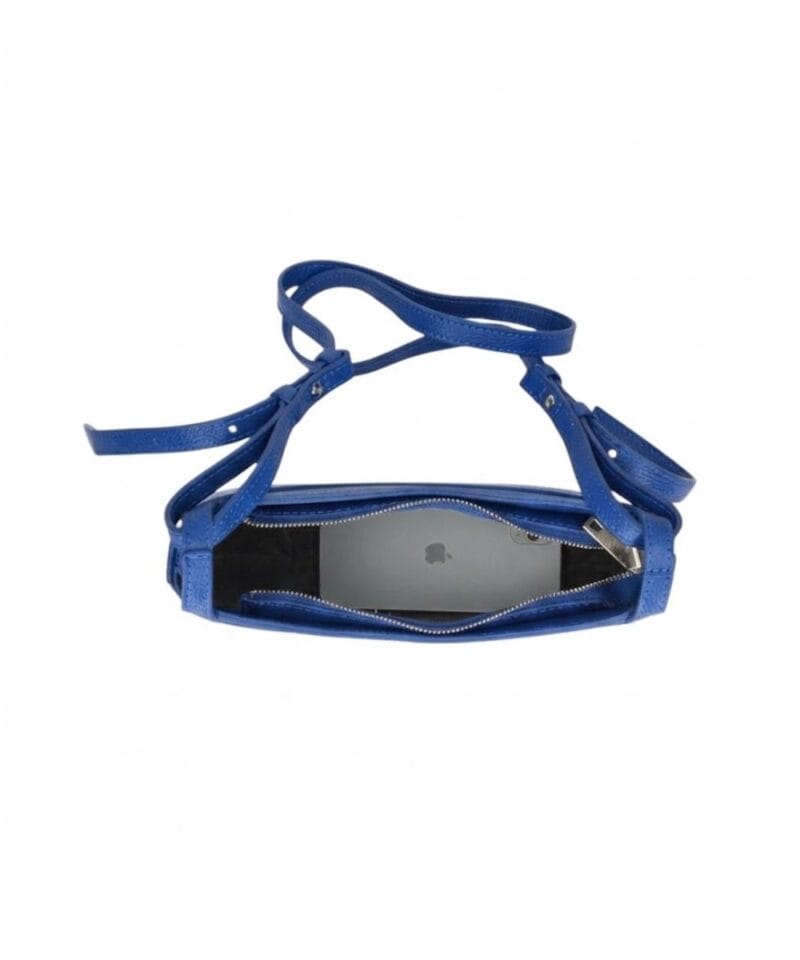 _Crossbodytas Linda kobalt blauw blauwe trendy chique leren dames tassen italiaans leer kopen bestellen open
