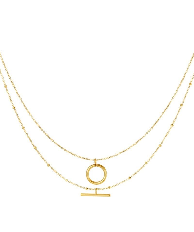 Dubbele-Ketting-Geometrische -vormen-goud-gouden-dames-kettingen-sieraden-rvs-bestellen-kopen-yehwang-detail
