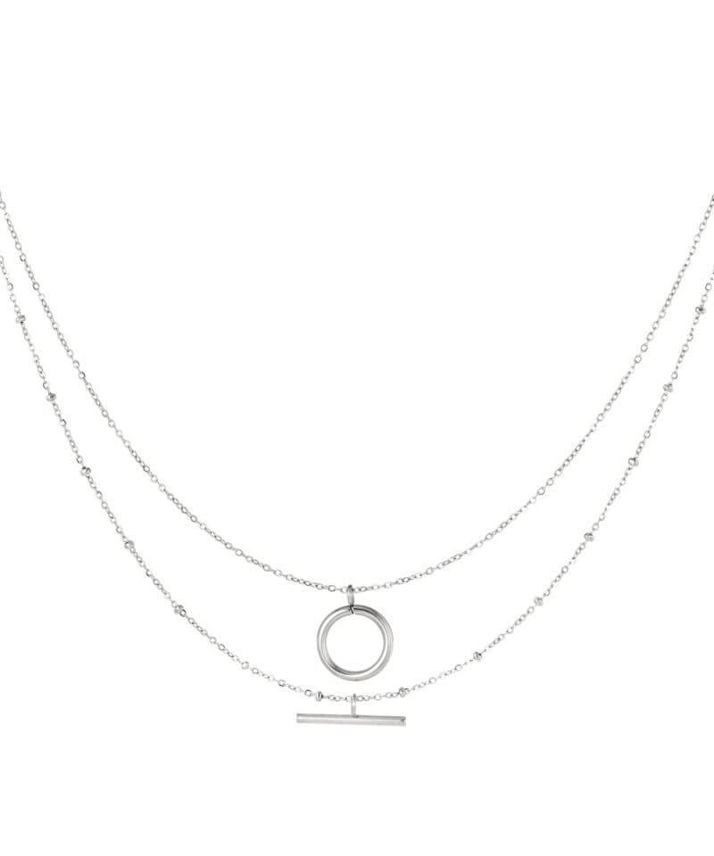 Dubbele-Ketting-Geometrische-vormen-zilver-zilveren-dames-kettingen-sieraden-rvs-kopen-bestellen-yehwang