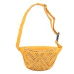 Gele Heuptas Studs-geel-gele-stoere-heup-tas-zilveren-studs-Fanny-Pack-heuptasje-dames-fashion-musthave-tassen-festival-heuptassen-rits
