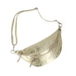 Gouden Metallic Leren Heuptas Tylergoud leer heuptassen twee voorvakken met zilveren rits festival tassen bumbags kopen bestellen
