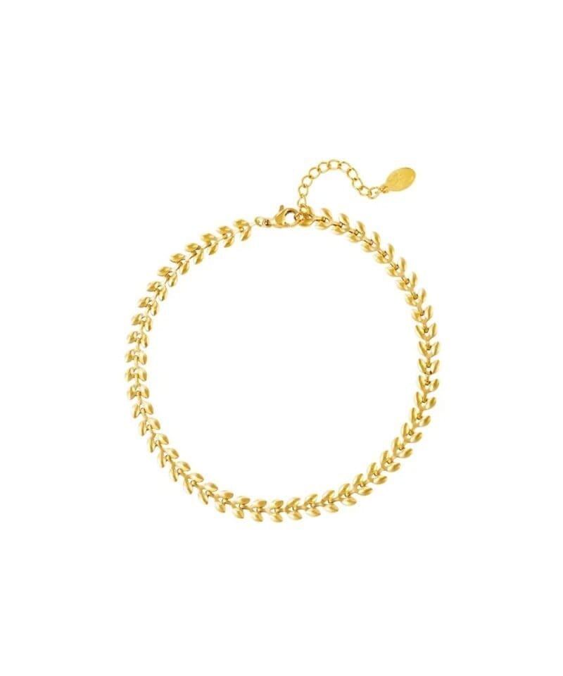 Gouden-RVS-Enkelbandje-blaadjes-goud-enkelbandjes-dames-sieraden-rvs-waterbestendig-kopen