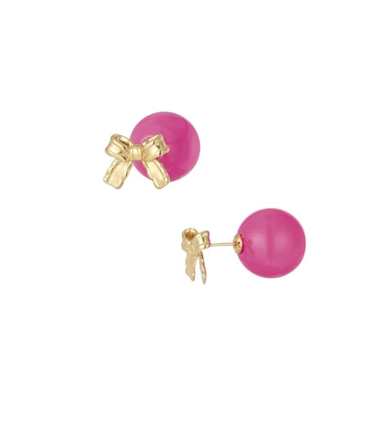 Gouden RVS Oorbellen Baby Bow-fuchsia-parel-sluiting-strik-oorbellen-yewhang-trendy-dames-sieraden-oorbellen-kopen-bestellen-768x922
