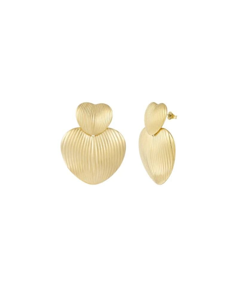 Gouden-RVS-Oorbellen-Dubbel-Hart-Grote-Statement-oorbellen-hart-yewang-uniek