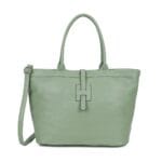 Handtas Hella groen groene donker mint trendy ruime handtassen kunstleer H dames tassen shoppers kopen bestellen