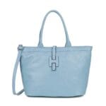 Handtas Hella hemels licht blauw blauwe trendy ruime handtassen schoudertassen kunstleer H dames tassen shoppers kopen bestellen