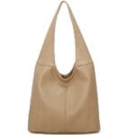 Hobo Schoudertas Aiden taupe ruime boho tassen meerdere vakken kunstleer kopen bestellen