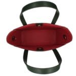 Leren Bag in Bag Shopper Donker groen groene ruime handtas shopper extra binnentas luxe chique tassen italie kopen bestellen boven