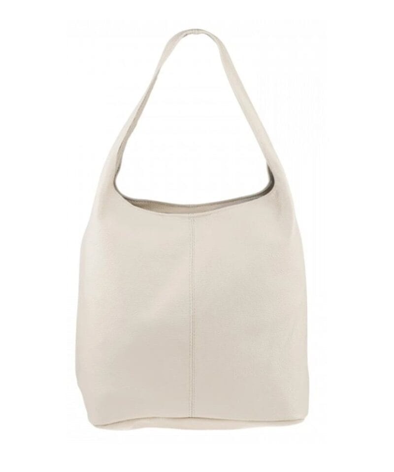 Leren Boho Shopper zwart beige leren handtas handtassen shoppers ruime tassen metallic leer kopen bestellen 1