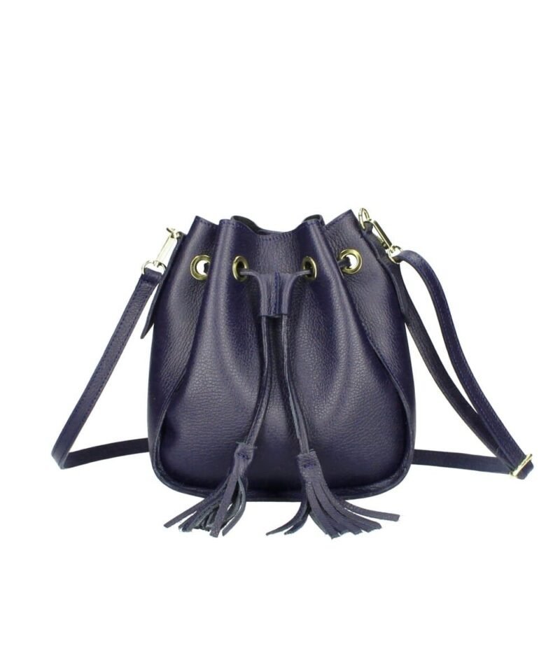 Leren Buideltas Siena donker blauw blauwe navy trendy schoudertassen leer dames lederen it bags italie kopen bestellen1