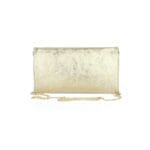Leren Clutch Bamboe Draaislot Metallic Goud gouden clutches gouden kettinghengsel chique luxe tassen leer kopen bestellen achter