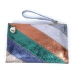 Leren Clutch Metallic Rainbow Dark-koper-zilver-paars-groen-look-a-like-it-bags-regenboogkleuren-giuliano-bestellen-kopen