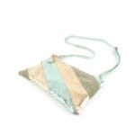 Leren Clutch Rainbow Metallic mint-goud-schoudertassen-clutches-kopen-bestellen-giuliano detail