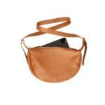 Leren Crossbody Tas Paris cognac trendy luxe leren italiaans leder crossbody tassen kopen bestellen details