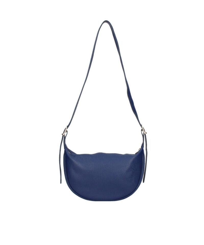 Leren Crossbody Tas Paris jeans blauw blauwe trendy luxe leren italiaans leder crossbody tassen kopen bestellen side