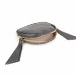 Leren-Etui-Metallic-zwart zwarte-glans-portemonnees-portemonee-leder-rits-felle-metallic-kleuren-giuliano-tassen-kopen-bestellen open