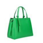 Leren Handtas Bonita groen groene leren handtassen gouden details stevig italiaans leren tassen kopen bestellen details