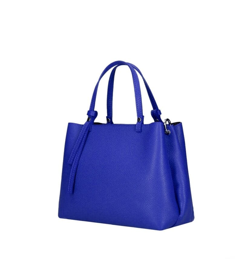 Leren Handtas Bonita kobalt blauw blauwe leren handtassen gouden details stevig italiaans leren tassen kopen bestellen details