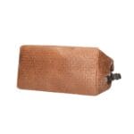 Leren Handtas Clarissa braided COGNAC gevlochten leren handtassen bruine leren hengsels luxe italiaans leren tassen kopen bestellen onder