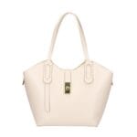Leren Handtas Giuly bag in bag beige stevige ruime leren handtassen schoudertassen kopen bestellen