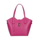 Leren Handtas Giuly bag in bag fuchsia stevige ruime leren handtassen schoudertassen kopen bestellen