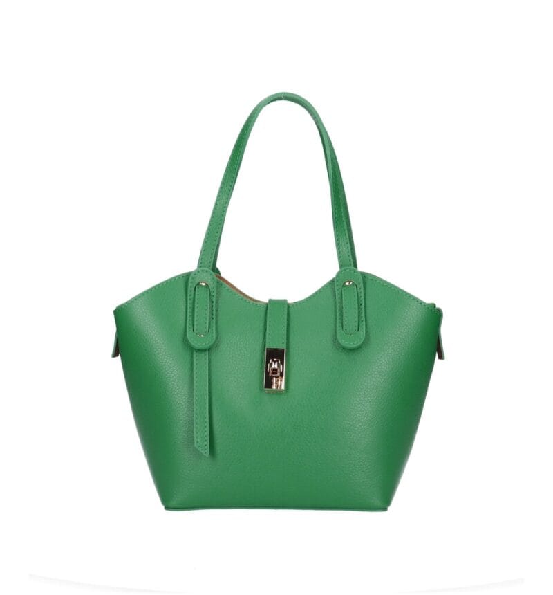 Leren Handtas Giuly bag in bag groen groene stevige ruime leren handtassen schoudertassen kopen bestellen