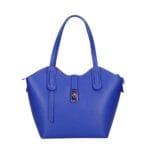 Leren Handtas Giuly bag in bag kobaltblauw blauwe stevige ruime leren handtassen schoudertassen kopen bestellen