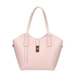 Leren Handtas Giuly bag in bag poederroze roze stevige ruime leren handtassen schoudertassen kopen bestellen