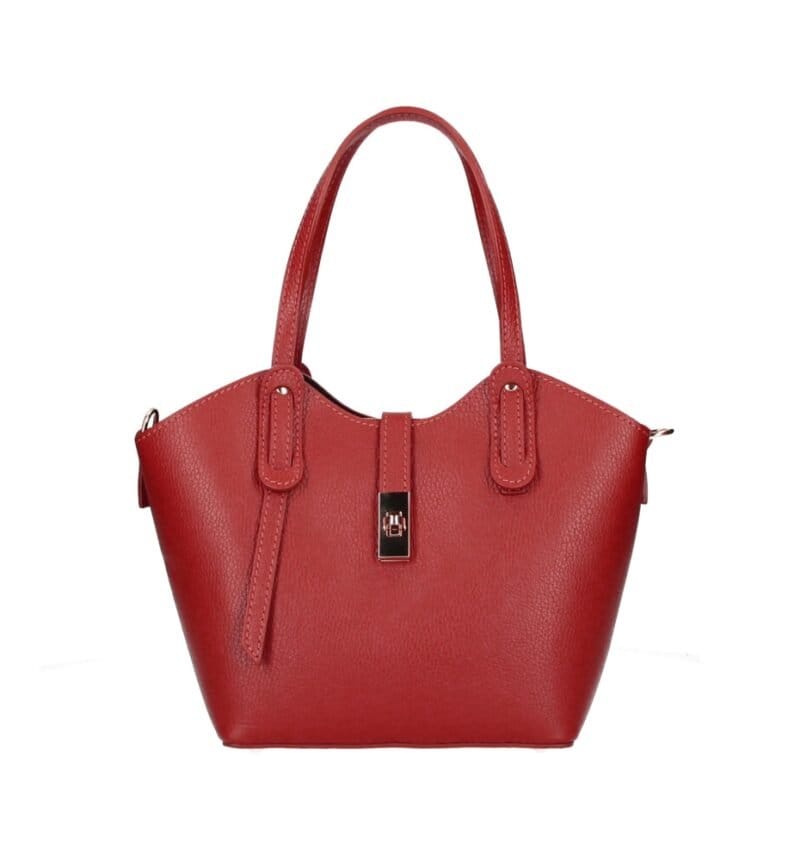 Leren Handtas Giuly bag in bag rood rode stevige ruime leren handtassen schoudertassen kopen bestellen