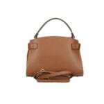 Leren Handtas Ischia cognac leren handtassen schoudertassen stevig gouden sierslot italiaans leren tassen kopen-achter