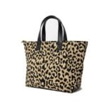 Leren Handtas Leopard Tote zwarte leren hengsels onderkant lang hengsel trendy chique dames tassen panter print kopen bestellen zij