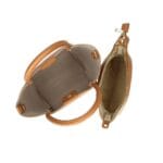 Leren Handtas Milou cognac leer stevige handtassen leder tassen italiaans kopen bestellen open