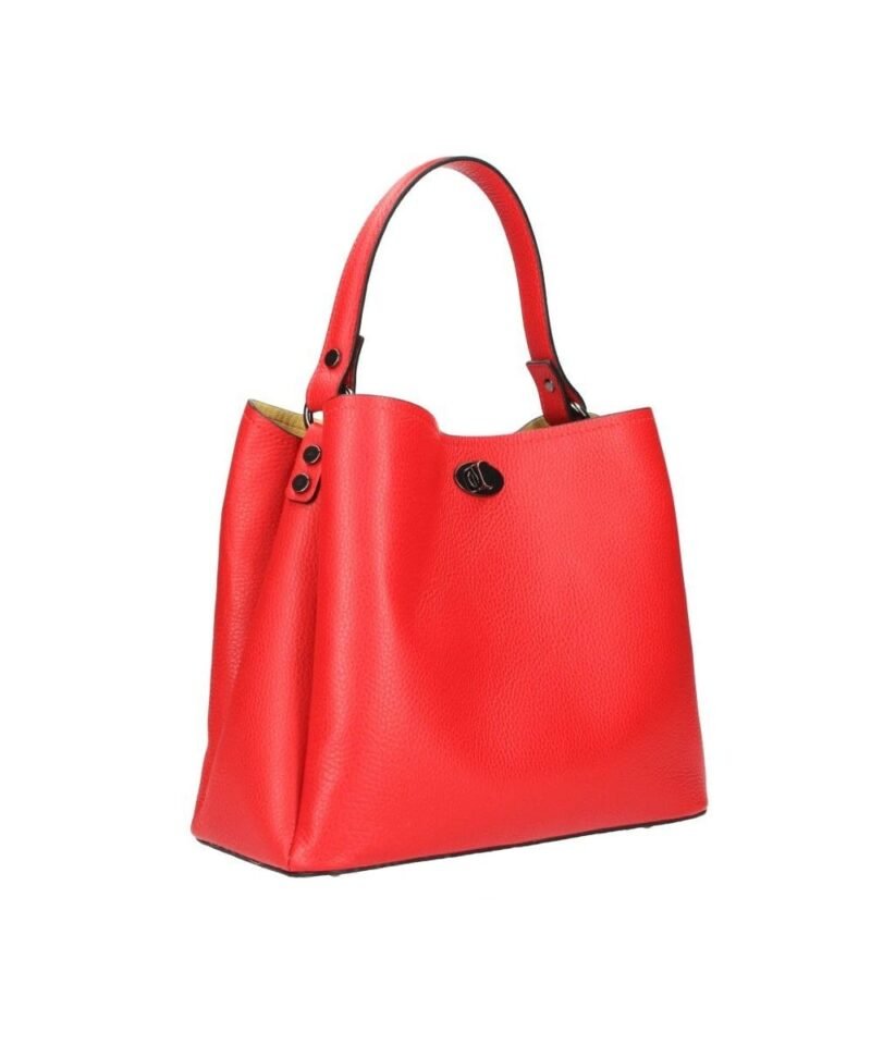 Leren Handtas Mirelva rood rode ruime lederen leer handtas schoudertas luxe ruime dames tassen kopen bestellen1