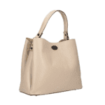 Leren Handtas Mirelva taupe ruime lederen leer handtas schoudertas luxe ruime dames tassen kopen bestellen1