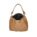 Leren Handtas Odlilia cognac ruime zacht leren handtassen rits detail trendy unieke italiaans leren tassen kopen bestellen open