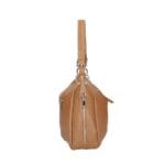 Leren Handtas Otilia cognac ruime zacht leren handtassen rits detail trendy unieke italiaans leren tassen kopen bestellen zij