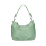 Leren Handtas Otilia mint ruime zacht leren handtassen rits detail trendy unieke italiaans leren tassen kopen bestellen