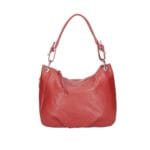 Leren Handtas Otilia rood rode ruime zacht leren handtassen rits detail trendy unieke italiaans leren tassen kopen bestellen