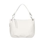 Leren Handtas Otilia wit witte ruime zacht leren handtassen rits detail trendy unieke italiaans leren tassen kopen bestellen