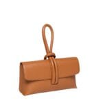 Leren Handtas Sisi cognac camel handtasssen look a like italiaans leder chique luxe tassen kopen bestellen side-Photoroom